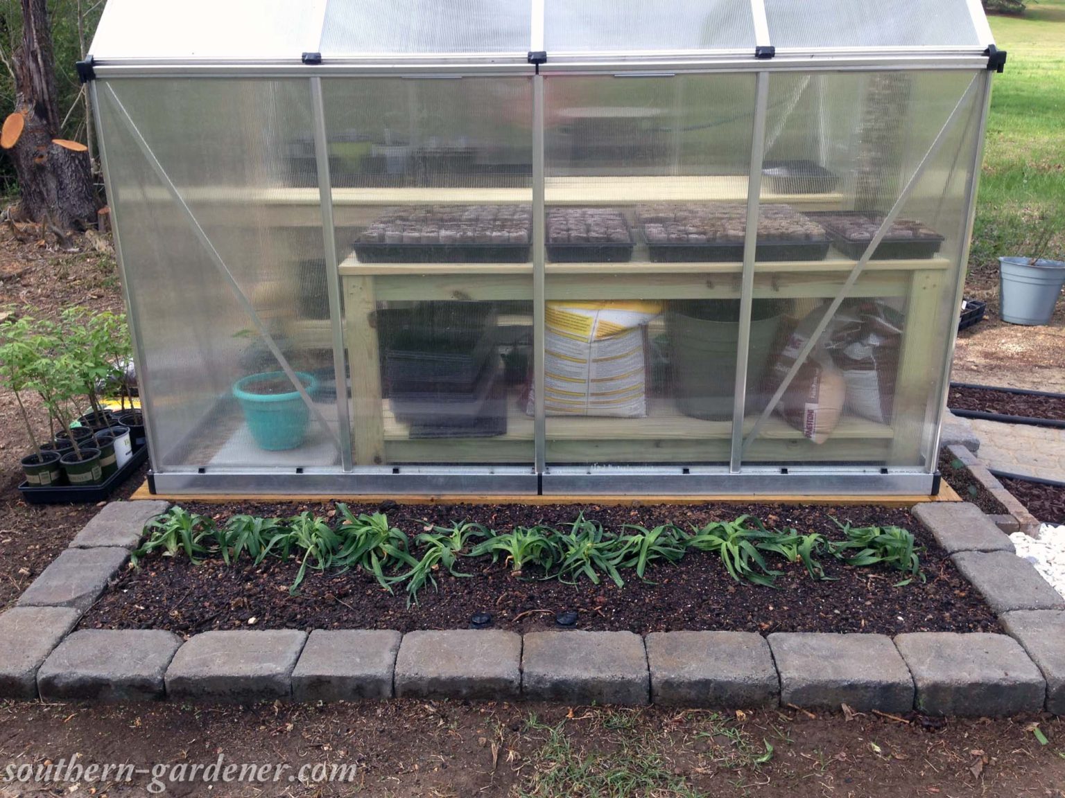 Side Greenhouse Flower Bed Southern Gardener