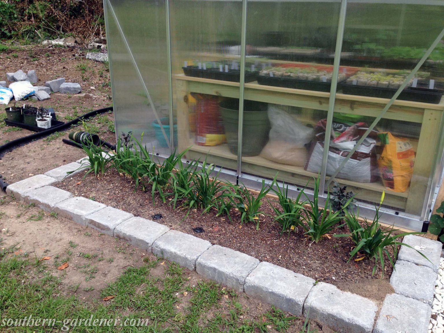 Side Greenhouse Flower Bed Southern Gardener